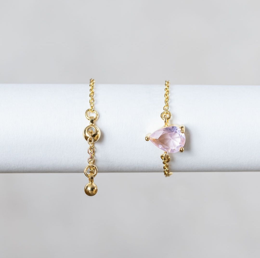 Bague quartz rose