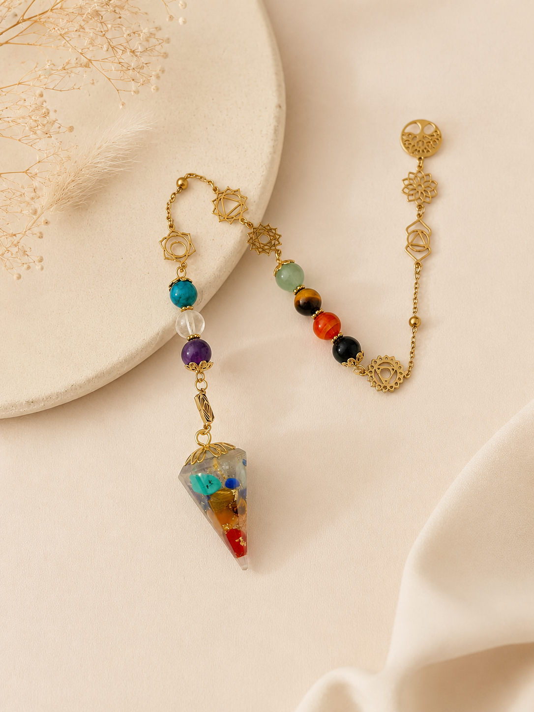 Pendule pointu - 7 chakras