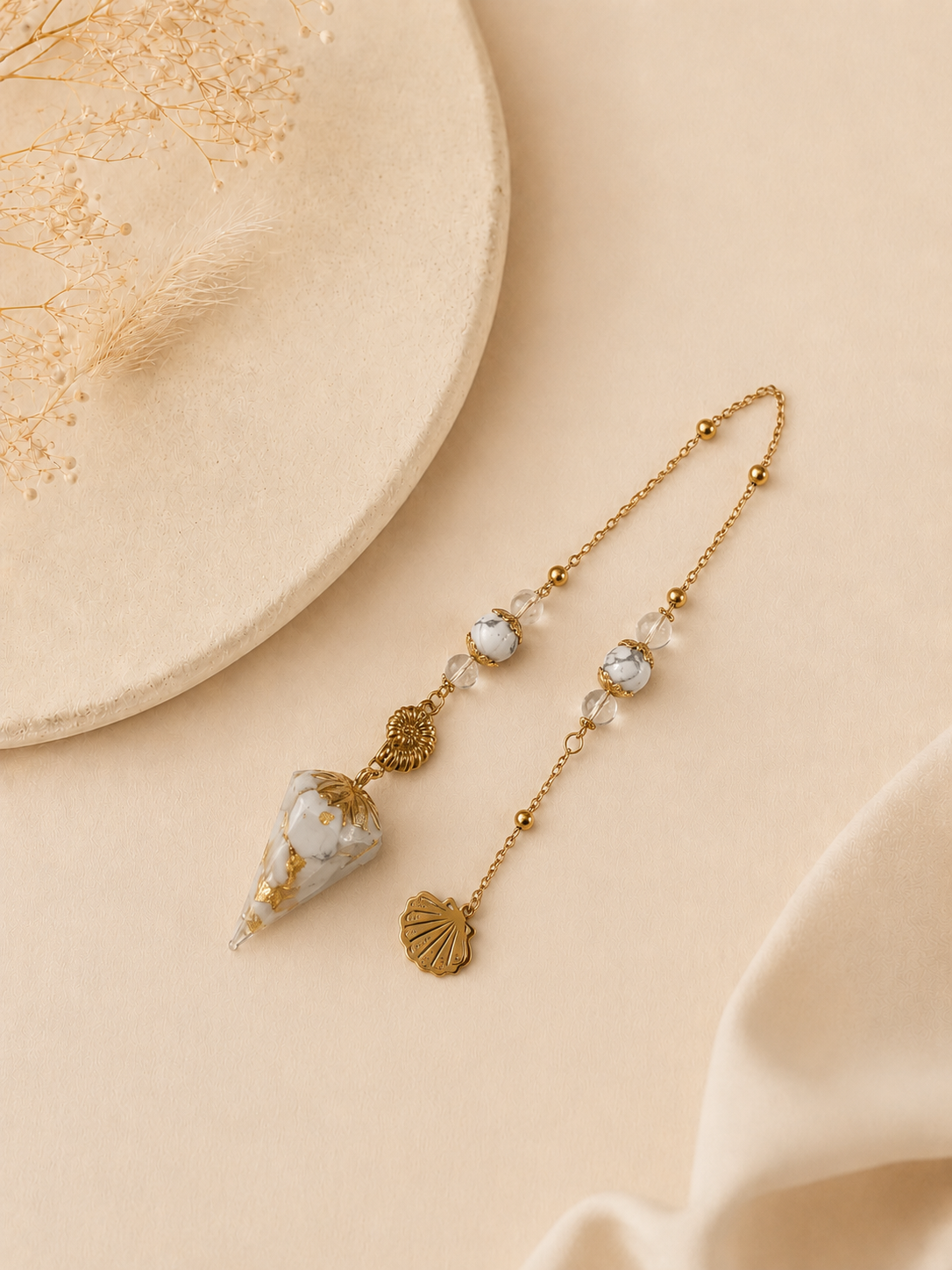 Pendule pointu - Howlite