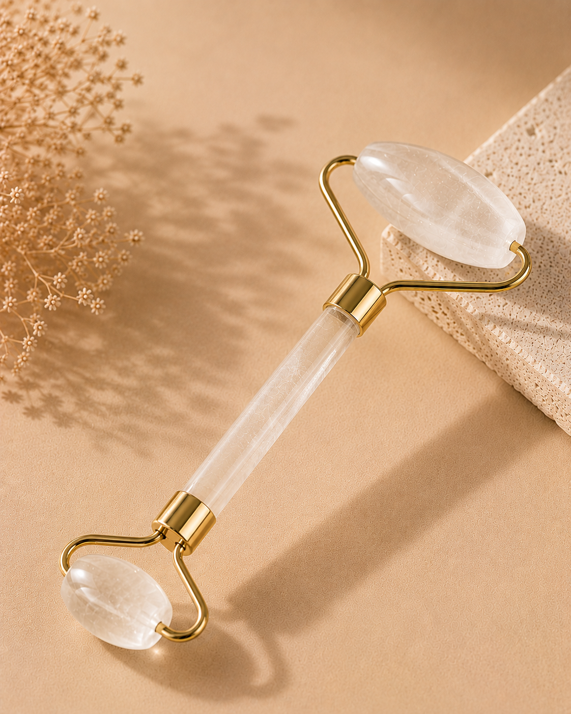 Rouleau Visage en Cristal de Roche