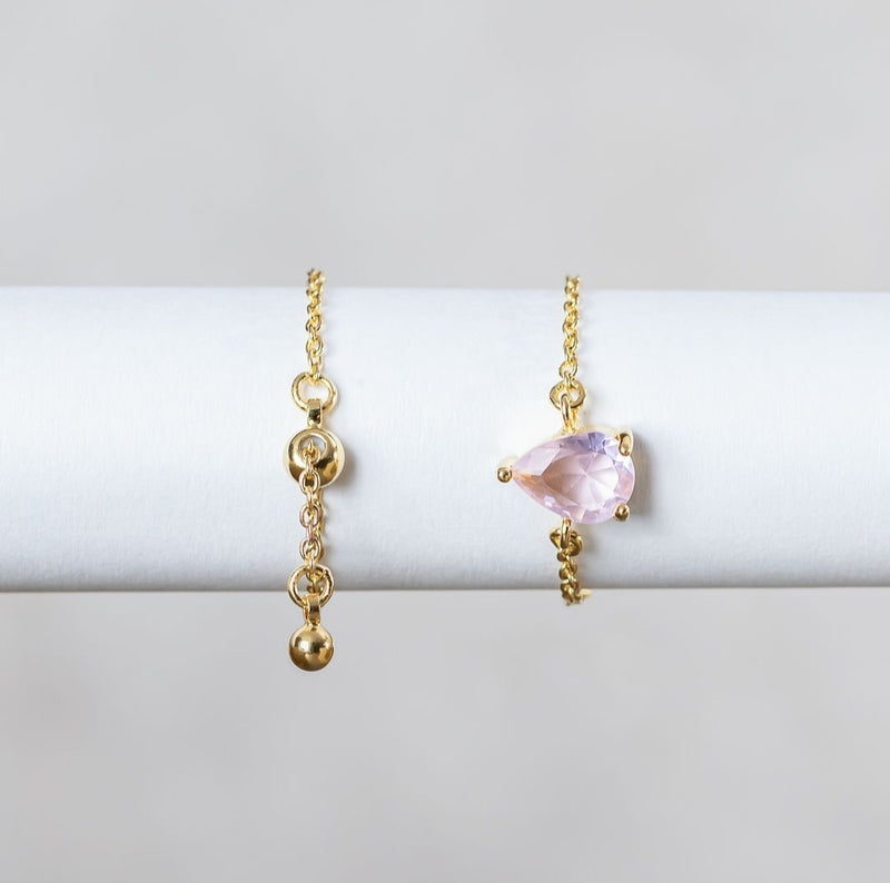 Bague quartz rose