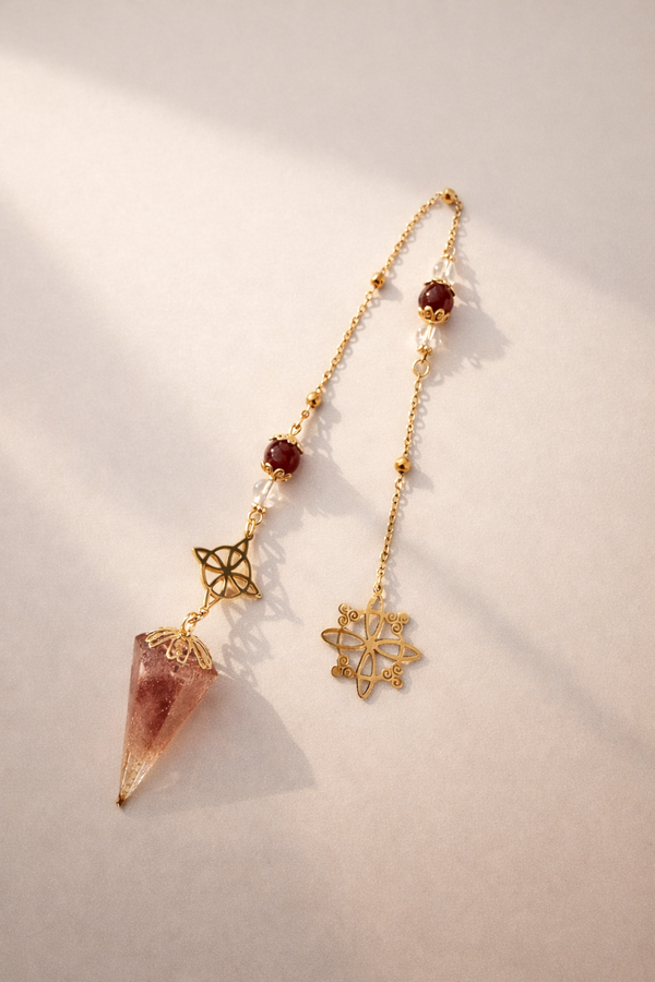 Pendule Pointu - Quartz fraise