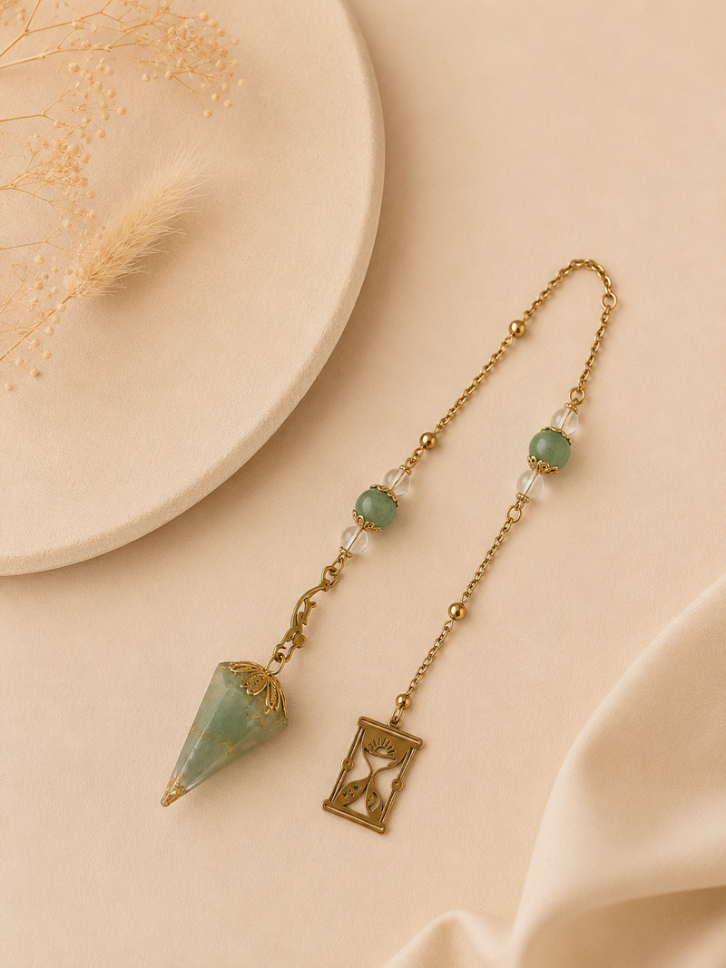 Pendule pointu - Aventurine verte